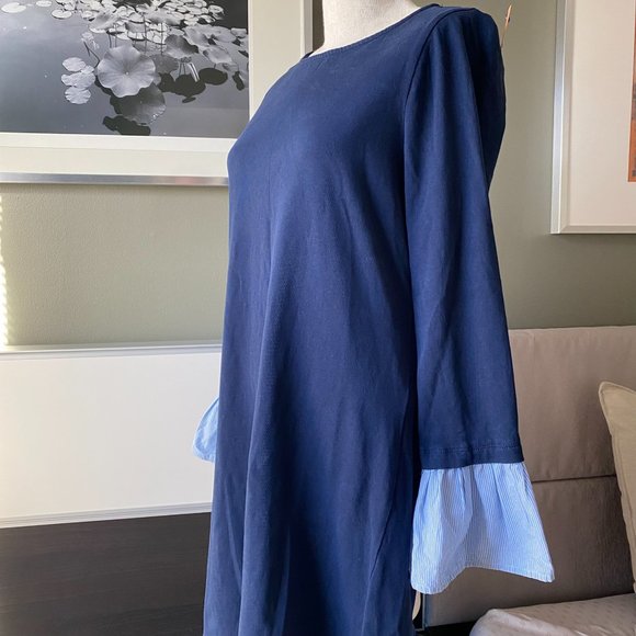 ♥ BeachLunchLounge 100% Cotton T-Shirt Dress with Ruffled Sleeves S/P   … - Picture 5 of 9